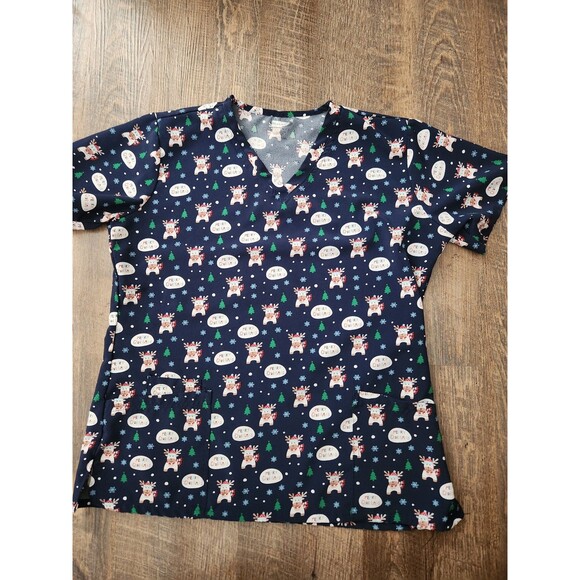 Tops - Womens M Christmas scrub top